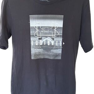 Under Armour Black Short-Sleeve Football Graphic Tee